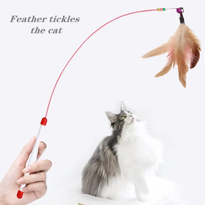 Игрушка для кошек из стальной проволоки палочка с колокольчиком домашних