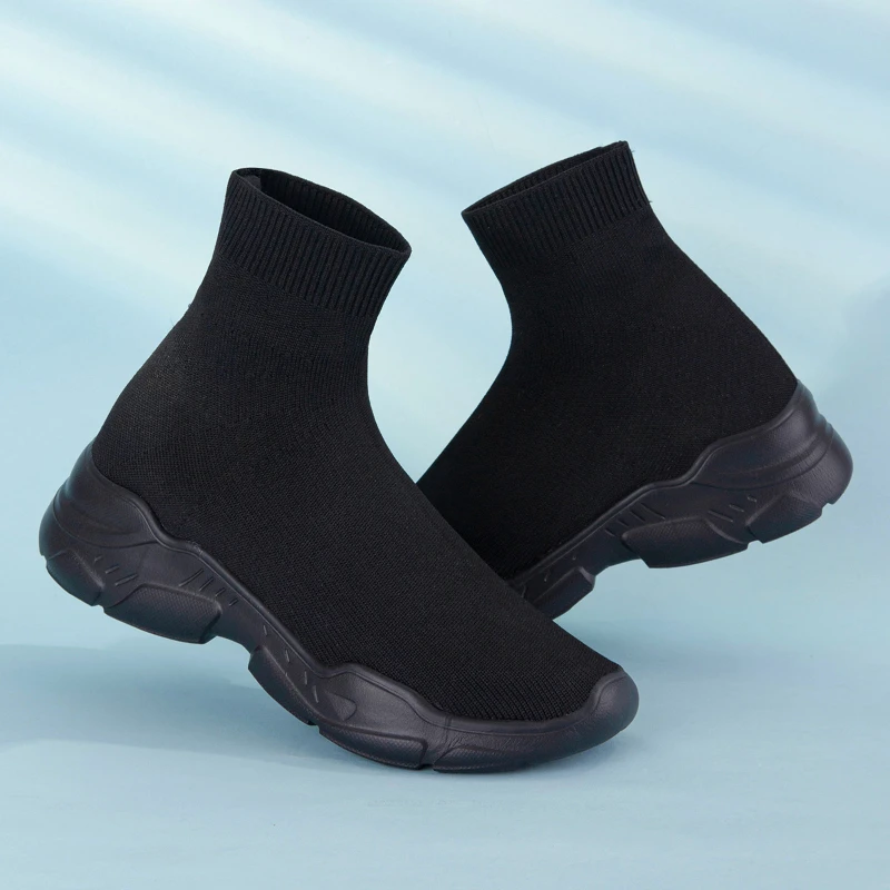 Women's Boots Autumn Winter Ankle Sock Boots Female Slip On Platform Casual Shoes High Quality Fashion Sports Size 35-42