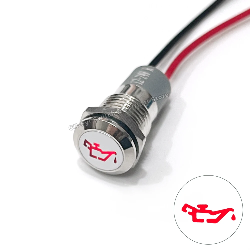 

Светодиодный индикатор FENGYIELE 8/12/14мм серебристый 12/24В