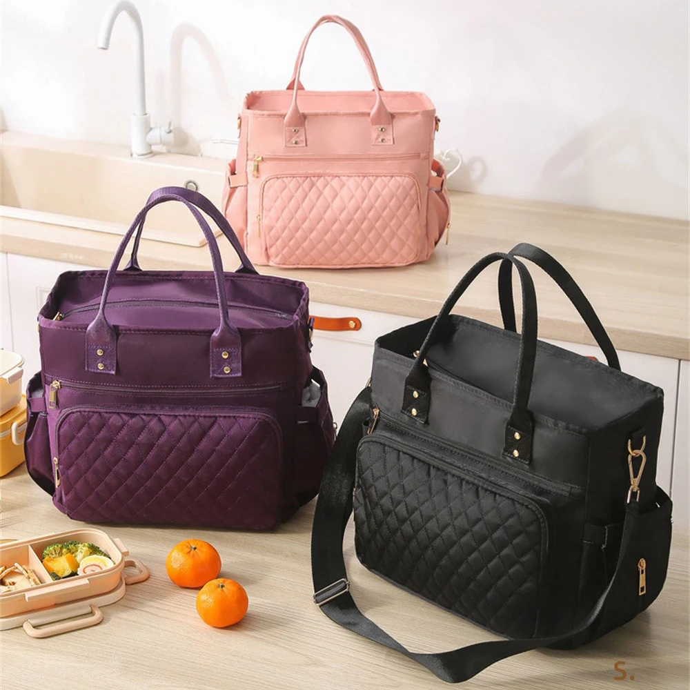 

Сумка для пикника саржевая 340, вместительная модная водонепроницаемая сумка для путешествий, 29 × 33 × 16 см, для хранения в кухне