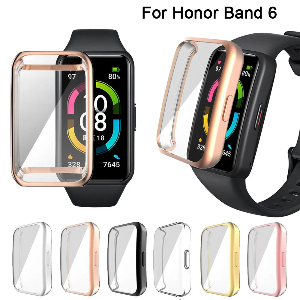 ТПУ ремешок для часов экран чехол Huawei Honor Band 6 Смарт-часы Полный протектор в виде