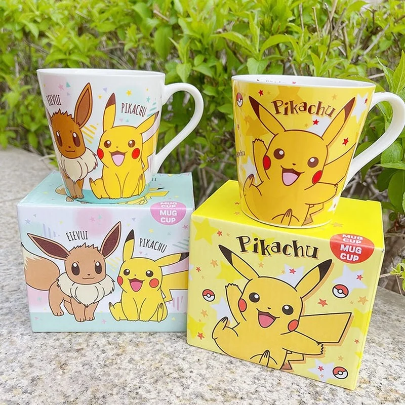 

Pokémon Cartoon Mug Pikachu Ibu Ceramic Cup Cute Watercup Children's Breakfast Milk Cup Coffee Mug Kawaii Birthday Gift with Box