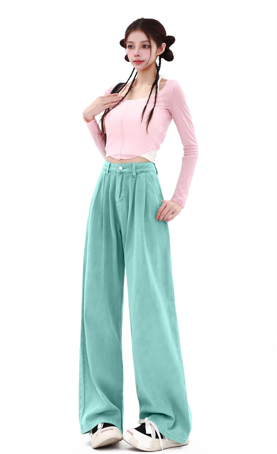 WCFCX STUDIO осенние новые женские мешковатые джинсы корейские прямые широкие