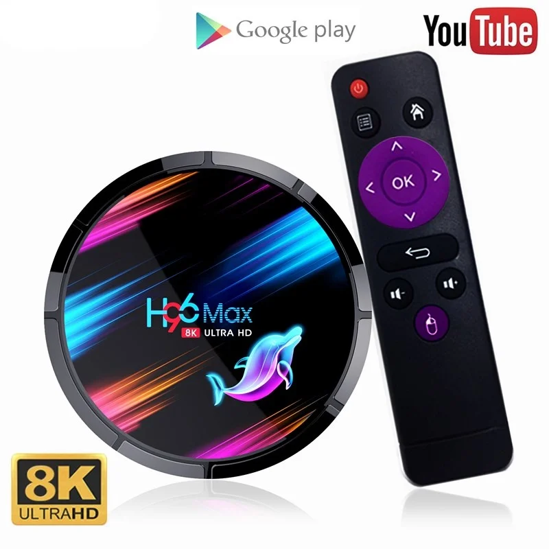 

TV Box Android 9.0 4GB 128GB Amlogic S905X3 Quad core BT Wifi 8K 4GB 64GB 32GB Set top Box H96 MAX X3 IPTV Media Player Box Sale