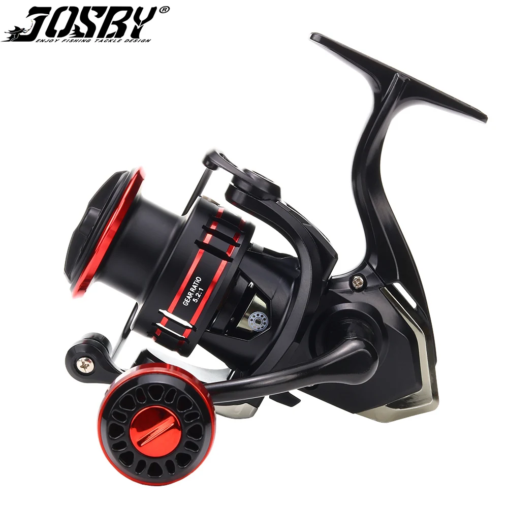 

JOSBY Fishing Reel 5.2:1 JK1000-7000 Spinning Wheel Max Drag 12Kg Carp Rotating Coils Metal Spool Saltwater Feeder Goods