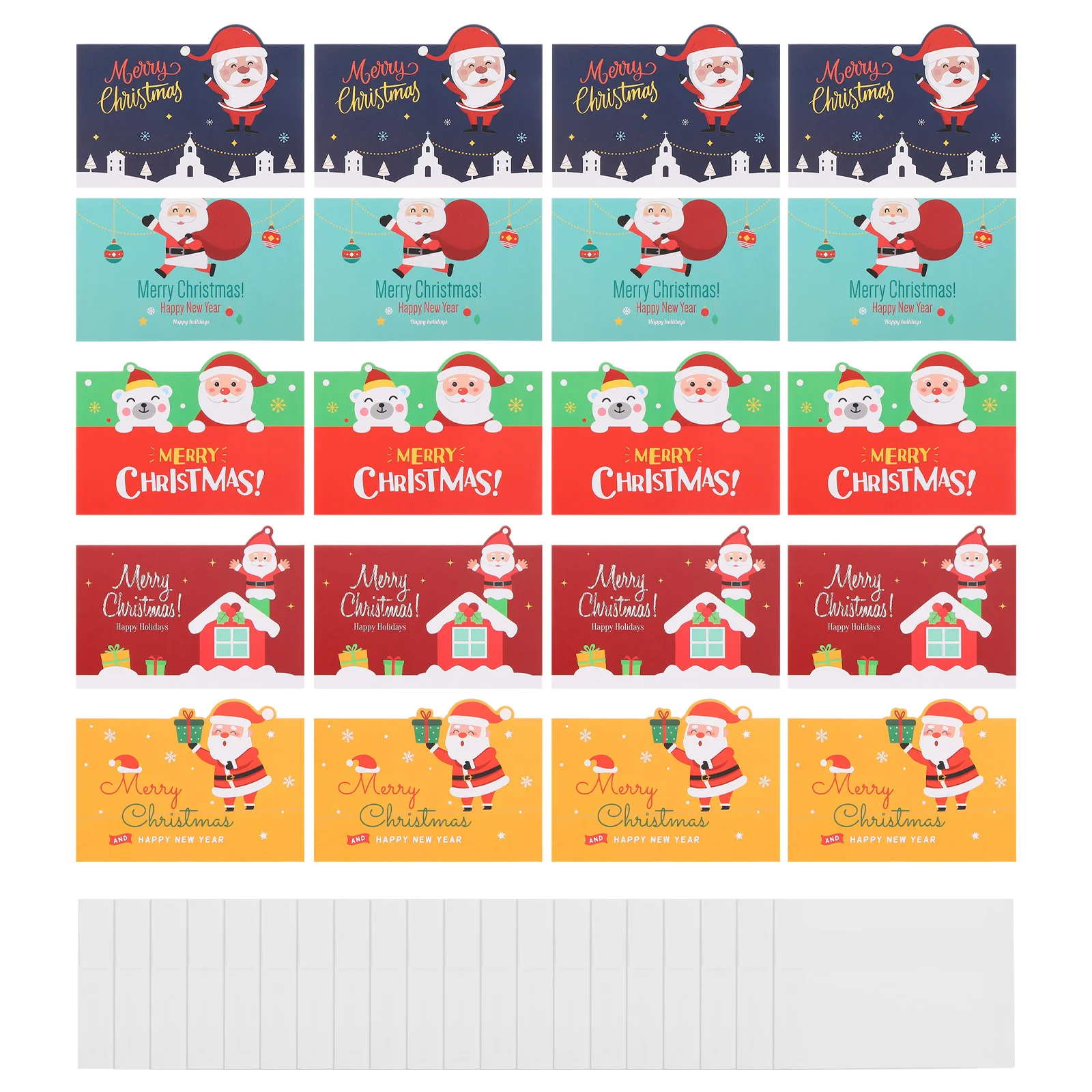 

20Pcs Beautiful Paper Blessing Cards Christmas Supplies Holiday Greeting Cards