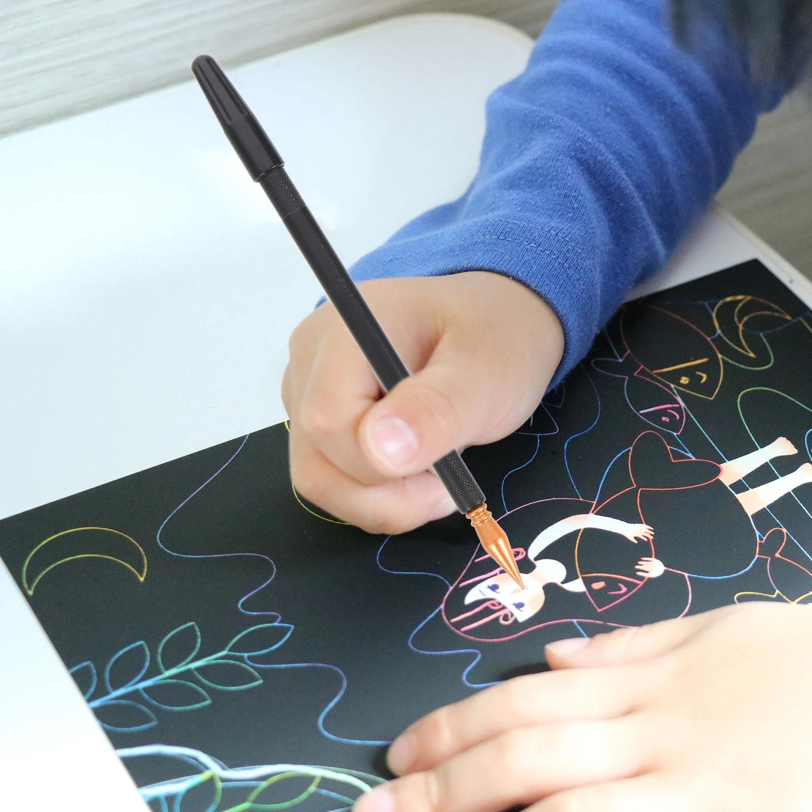 Черная скребковая ручка для скребков рисования набор инструментов инструменты