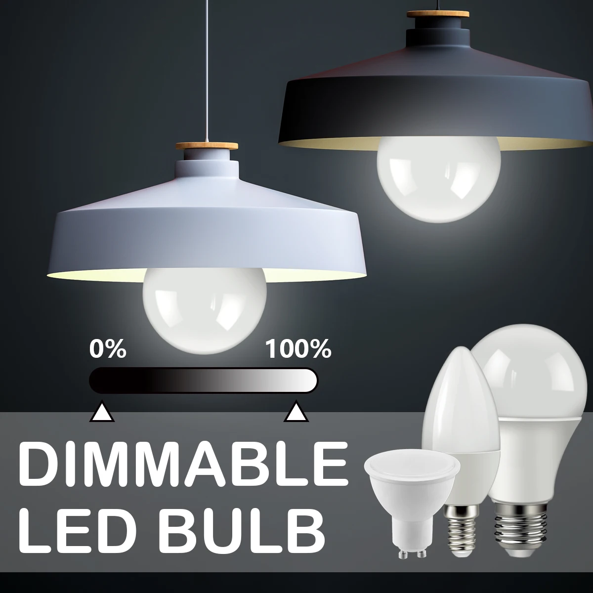 

LED Dimmable Spotlight 1-10pcs 220V GU10/A60/C37 5W-10W E27/E14/B22 3000-6000K No Strobe High Lumen Light for Interiors Lighting