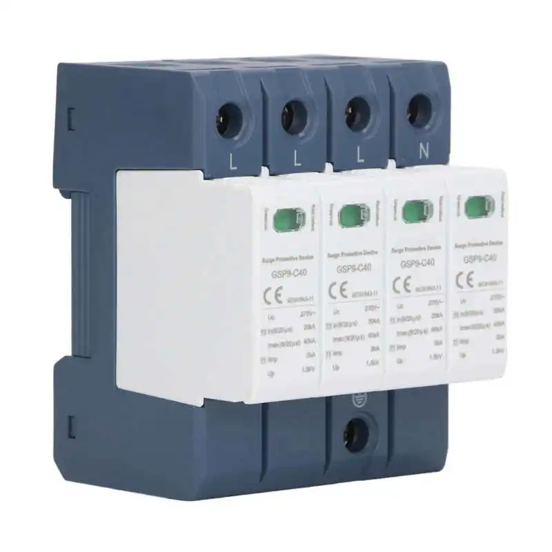 Устройство для защиты от перенапряжения 40KA 4P SPD, промышленная установка на DIN-рейку, переменный ток 275 В