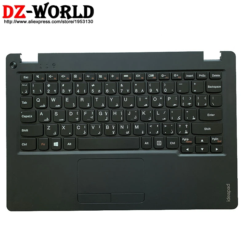 

New ARA Arabic Keyboard with Shell C Cover Palmrest Upper Case and Touchpad for Lenovo Ideapad 100S-11IBY Laptop 5CB0K48384