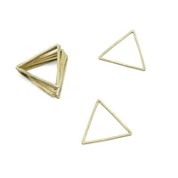 10pcs raw brass triangle connectors drop earrings pendants charms link diy accessories for jewelry making findings