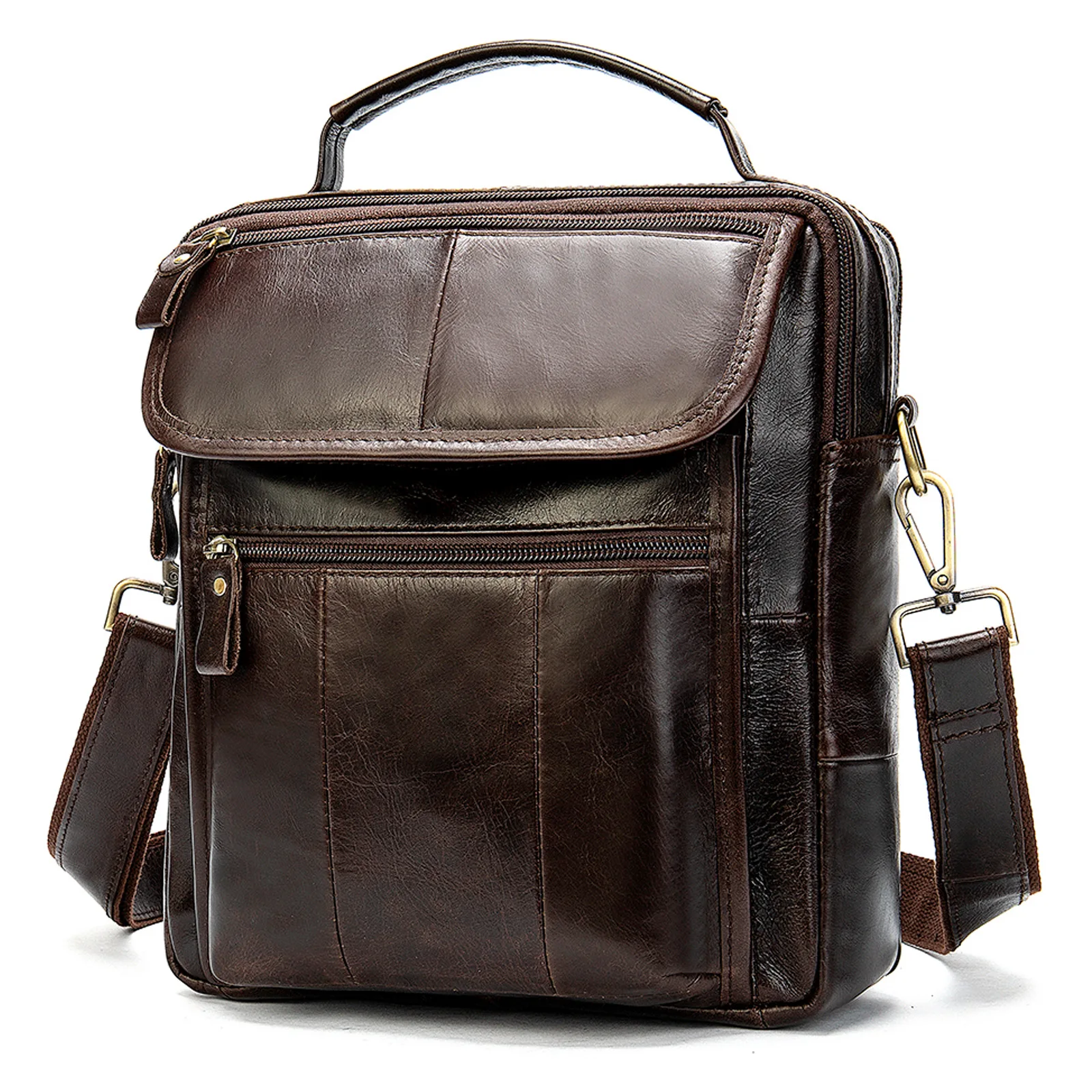 

Men's Brand Leather Bag Shoulder Luxury Man Large Capacity Messenger Bags For Quality Casual Handbags Retro High Design