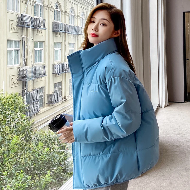 Cotton Clothes Women 2021 New Short Bread Clothes Loose Korean Fashion Long-sleeved Students Winter Thick Padded Jacket Coat Ins
