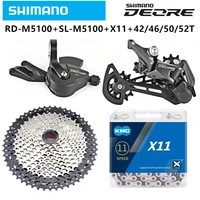 shimano deore m5100 11 speed derailleurs groupset 11speed right shift lever rd kmc cn chain cs sunshine cassette 42t 46t 50t 52t