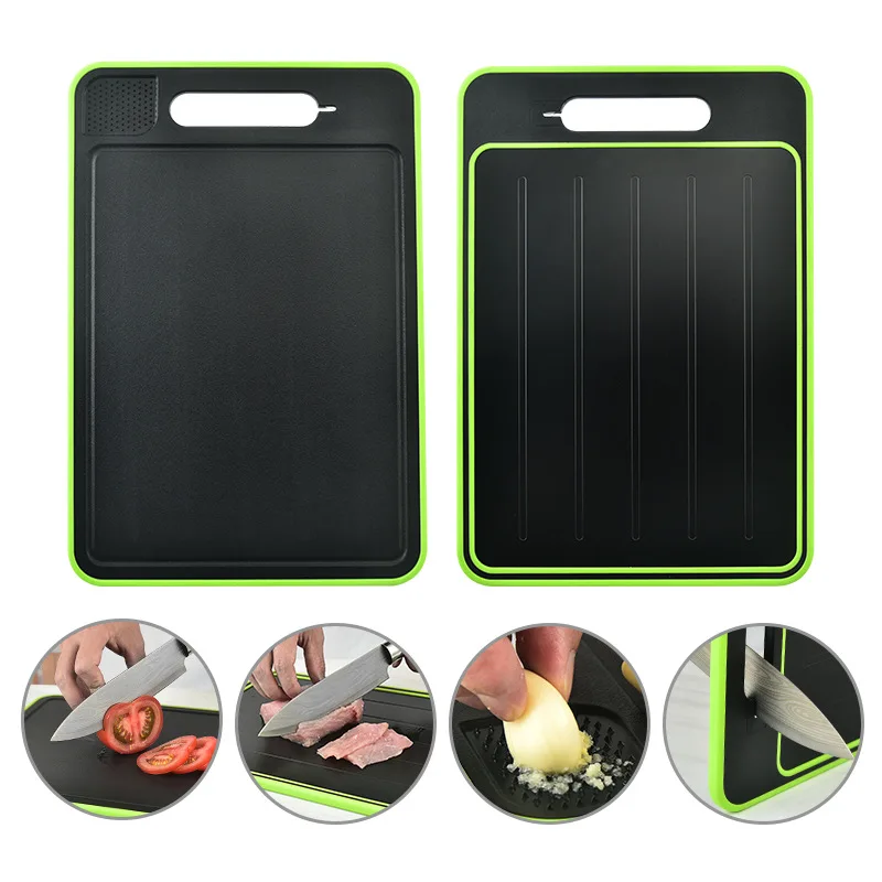 

Double-side Cutting Board With Defrosting Function Chopping Board Kitchen Grinding Cutting Board With Knife Sharpener
