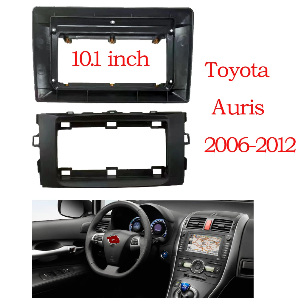 

WQLSK 2 Din Car Fascia for Toyota Auris 2006-2012 Audio Adaptor Facia Refitting Panel Dashboard One Din Car Frame Kits