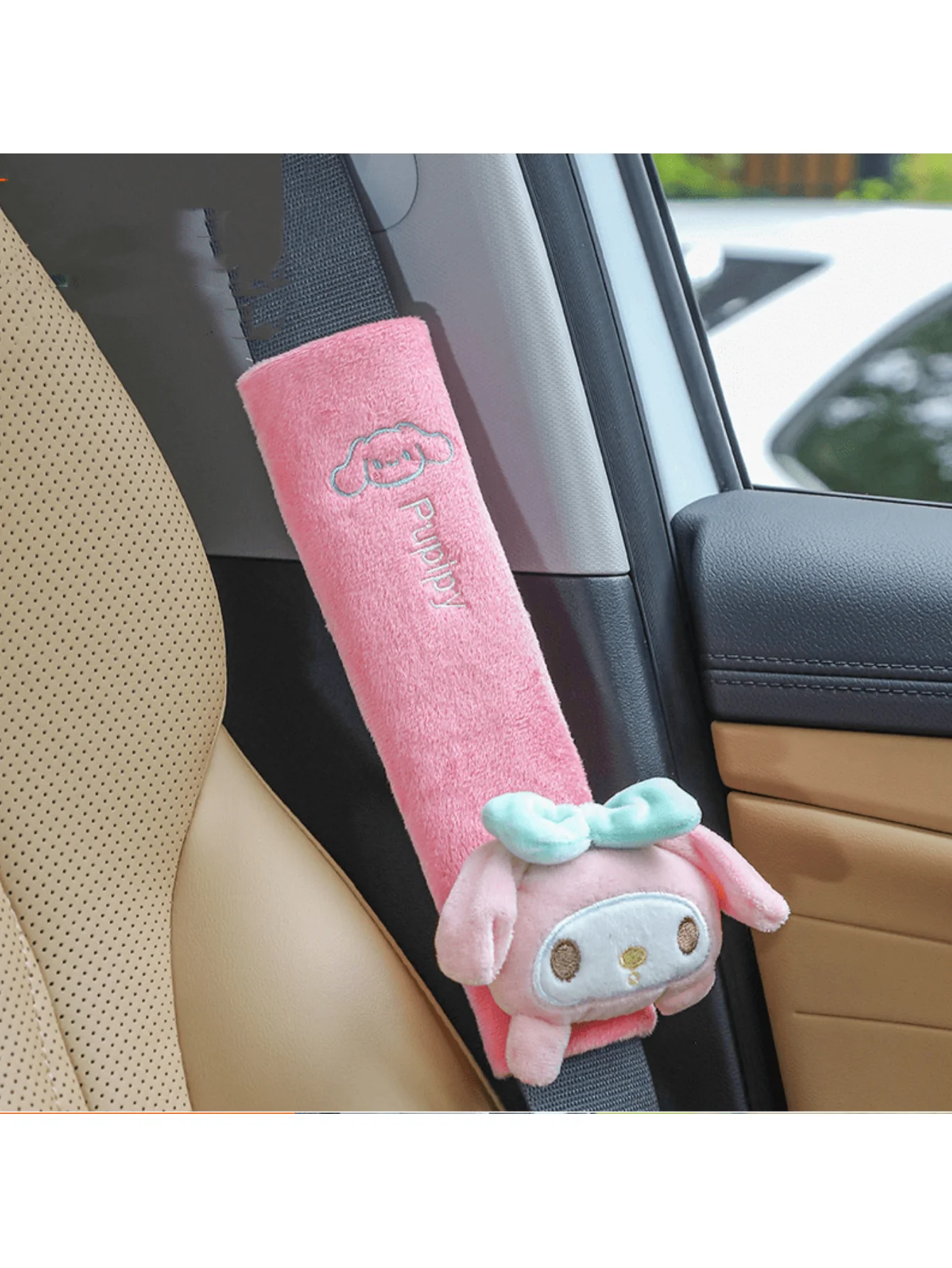 

1 шт. Kuromi Melody автомобильный ремень безопасности, защита плеч, милый автомобильный ремень безопасности с рисунком Cinnamoroll, новый стиль, защита от износа и силы