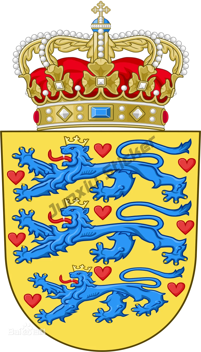 Креативная наклейка Дания карта флага Дании с гербом высококачественные