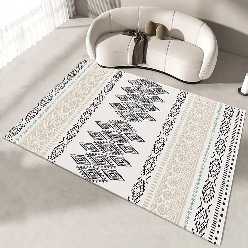 

Morocco Style Carpet Living Room Decor Ethnic Classical Bedside Rugs Bedroom Decoration Washable Soft Fluffy Hallway Floor Mats