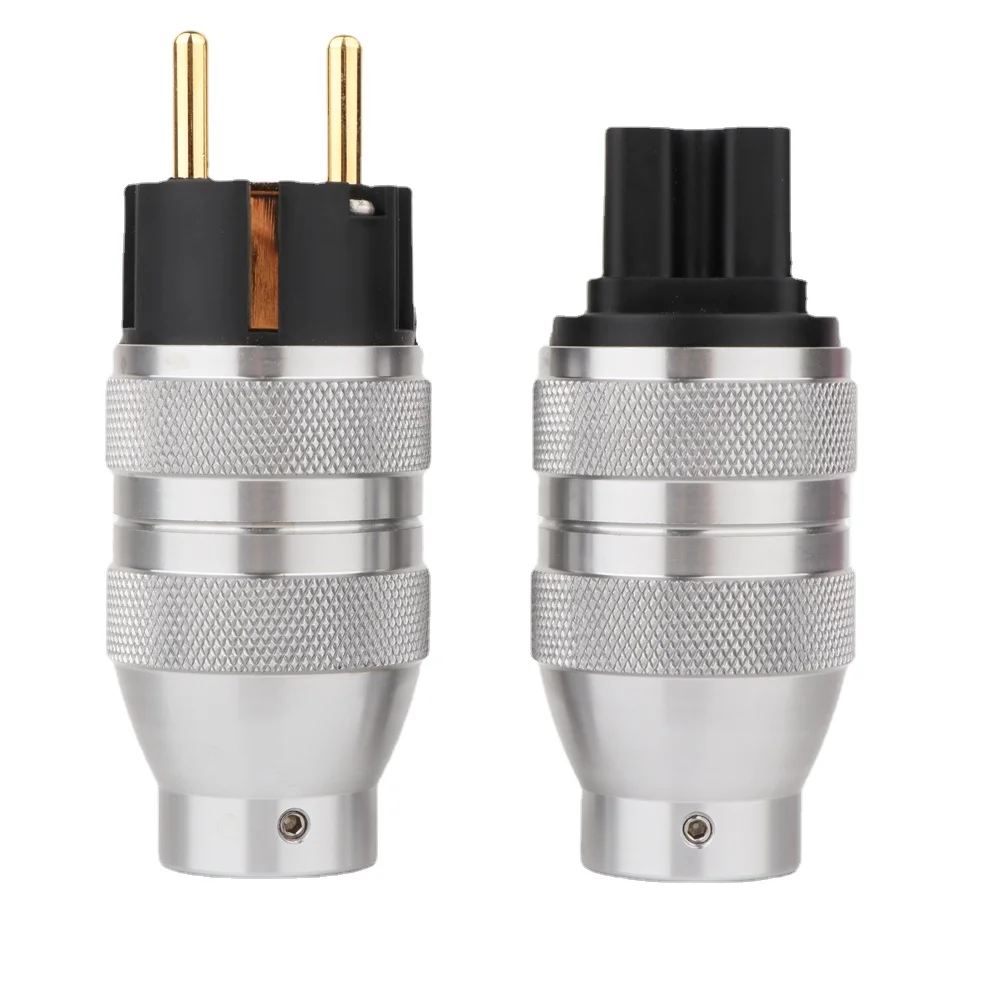 

Позолоченная вилка европейского стандарта, аудиоразъем IEC, HiFi, переменный ток, шнур питания «сделай сам», американский стандарт, Европейски...