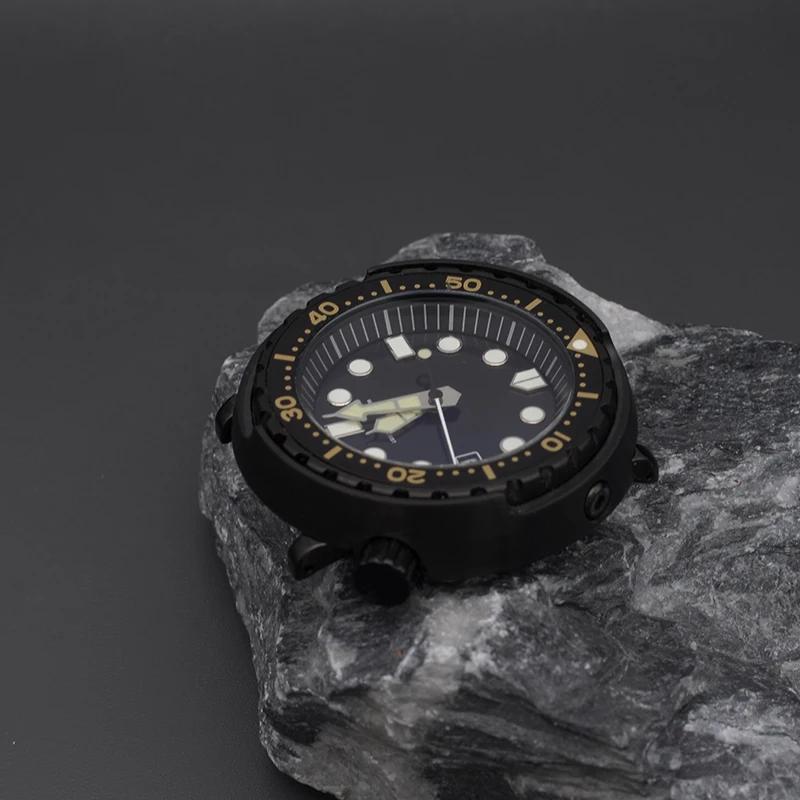 NH35 NH36 Automatic Watches Mod Seiko Tuna Watch 20ATM Waterproof Automatic Wristwatch C3 Green Luminous Sapphire Crystal Watch