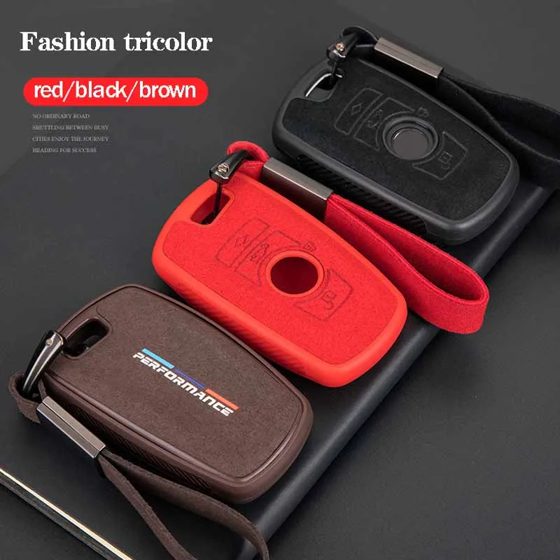 

2022 Suede TPU Key Case For BMW X3 X5 X6 F30 F34 E60 E90 F10 E34 E36 F20 G30 F15 F16 1 3 5 7 Series Key Chain Car Accessories