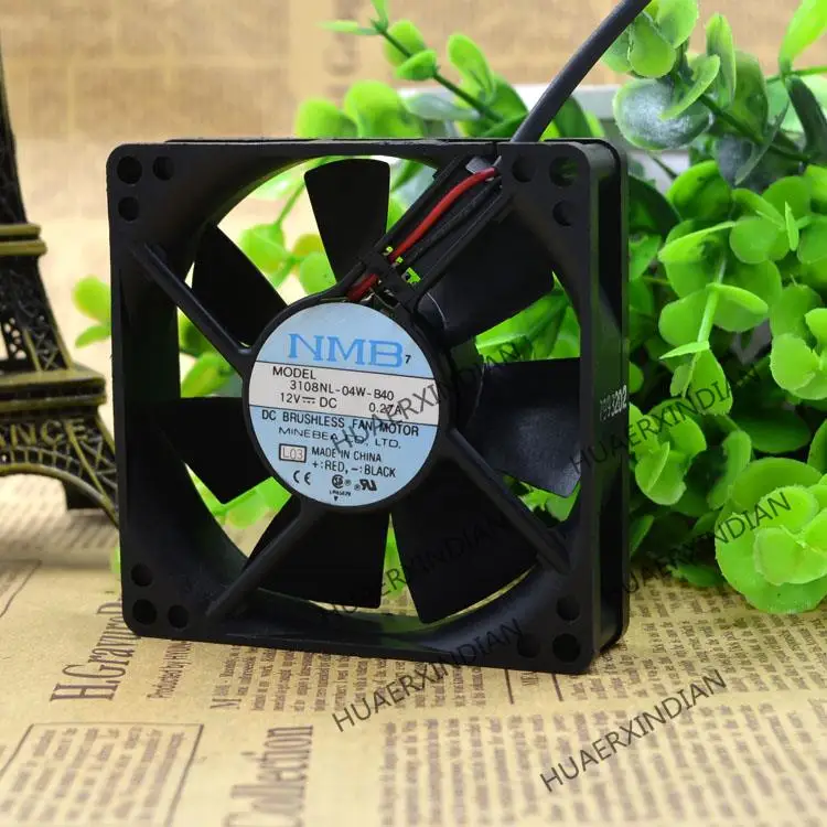 

New 3108NL-04W-B40 12V 0.27A 8CM 8020 2 Cooling Fan Assembly Kit