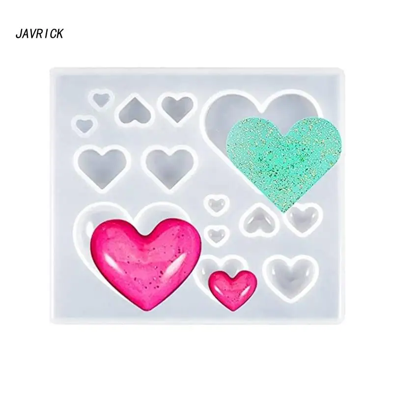 

Heart Resin Mold Keychain Silicone Mold Heart Shaped Earring Mold Resin Pendant Mold for DIY Crafts Jewelry Casting Mold