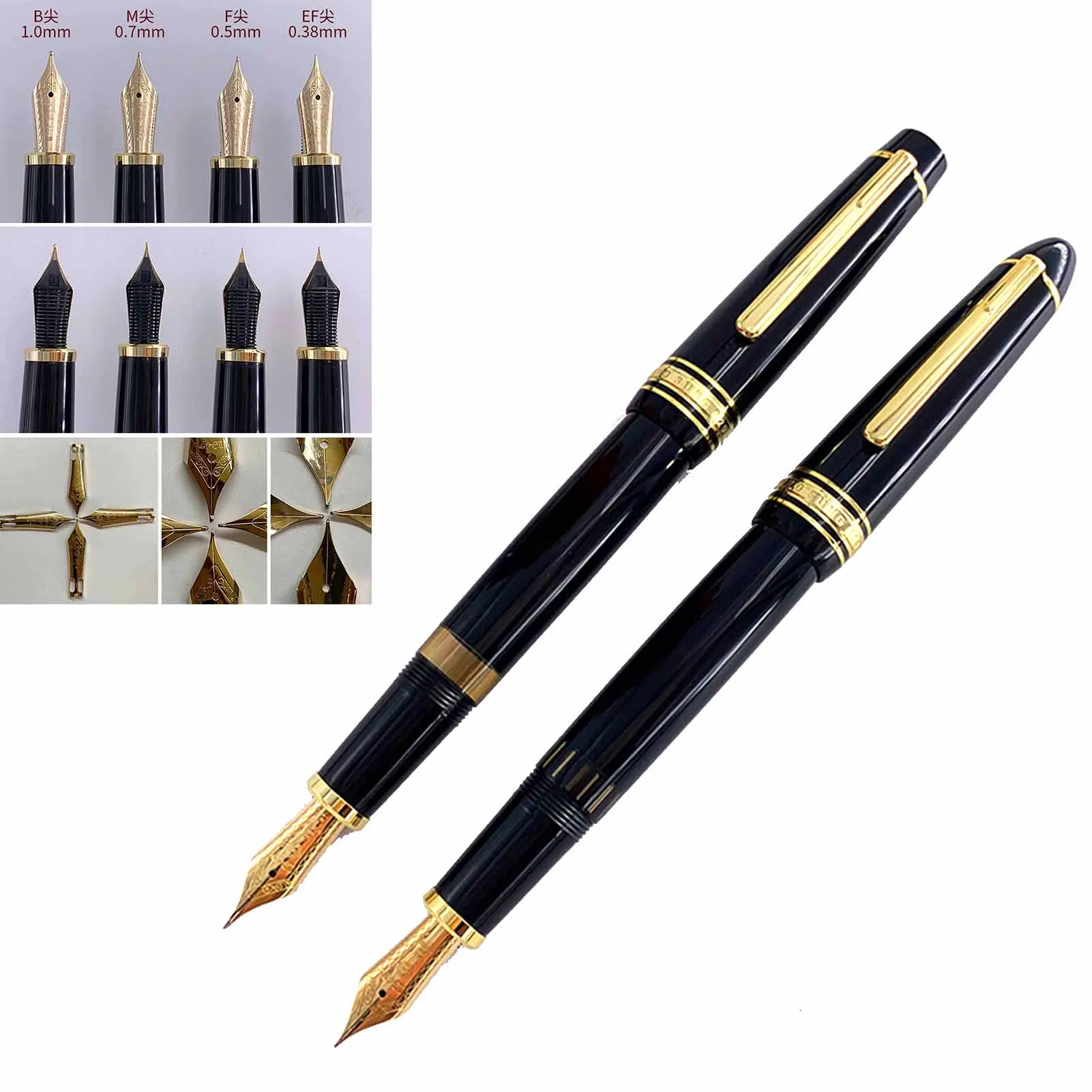 

Yongsheng 629 Fountain Pen 14K Gold Large iridium Junfeng F M nib Resin ink pnes Stationery Office school Writing gifts pens