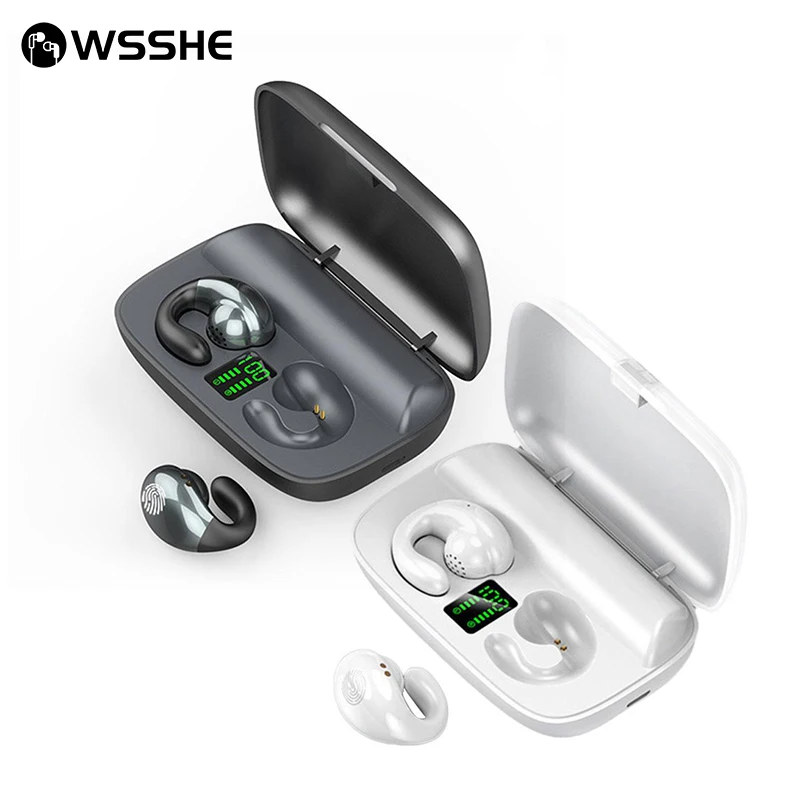 

2022 NEW Bone Conduction Bluetooth Earphones Earring Wireless Headphones Ear Clip With Mic Earbuds HiFi Stereo Sports Headsets