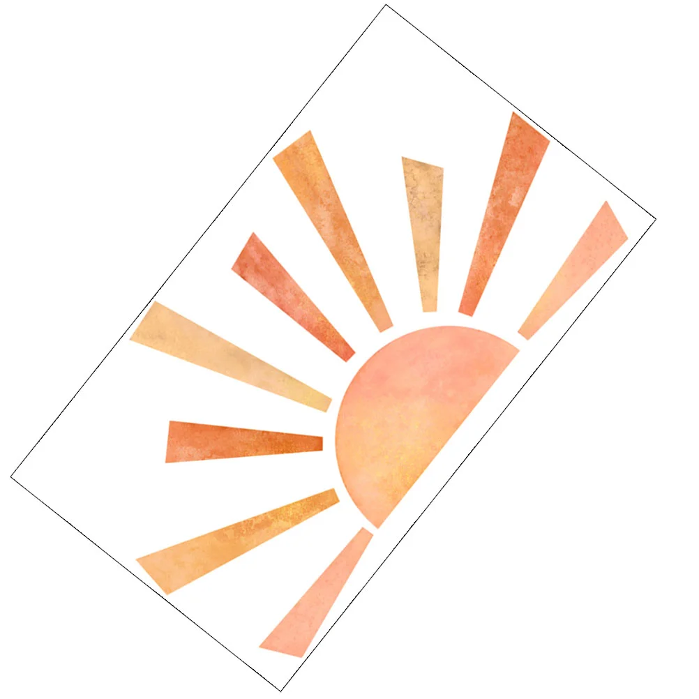 

Wall Sun Stickers Decals Sticker Decal Room Decor Nursery Pvc Decorative Diy Cartoon Half Backgroundadorn Adhesive Home