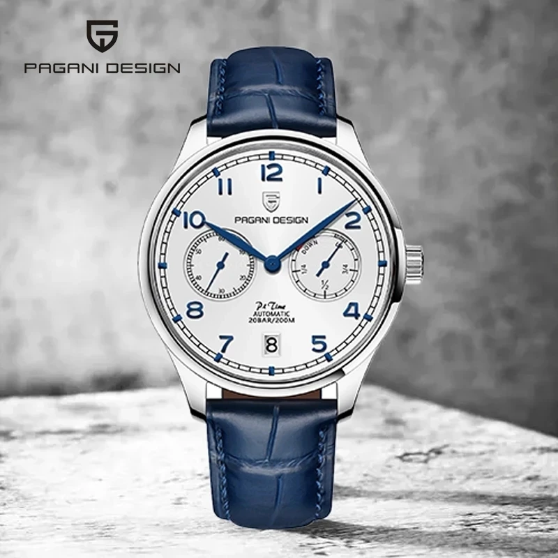 

PAGANI DESIGN 41MM Pilot Watch Sapphire Glass Power Reserve Automatic Mechanical Watches Men's Stainless Steel Waterproof Clock