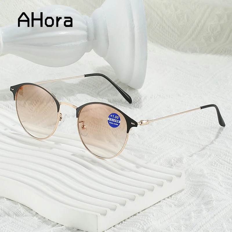 

Ahora Bifocal Progressive Reading Glasses Men Women Far&Near Sighted Anti Blue Light Presbyopia Eyeglasses 2022 Fashion Eyewear