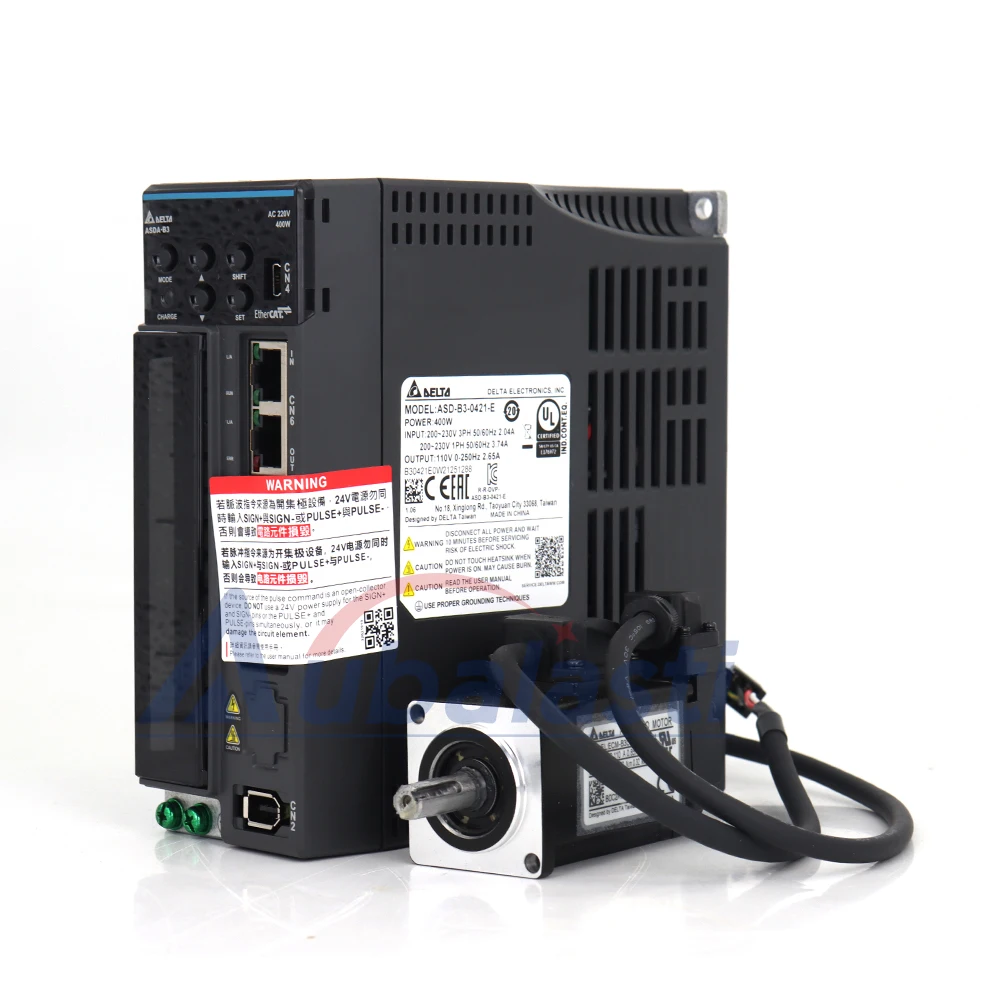 

Delta B3M Servo Driver ASD-B3-0421-E and Servo Motor ECM-B3L-C20401RS1/SS1 100W 0.32NM 3000RPM