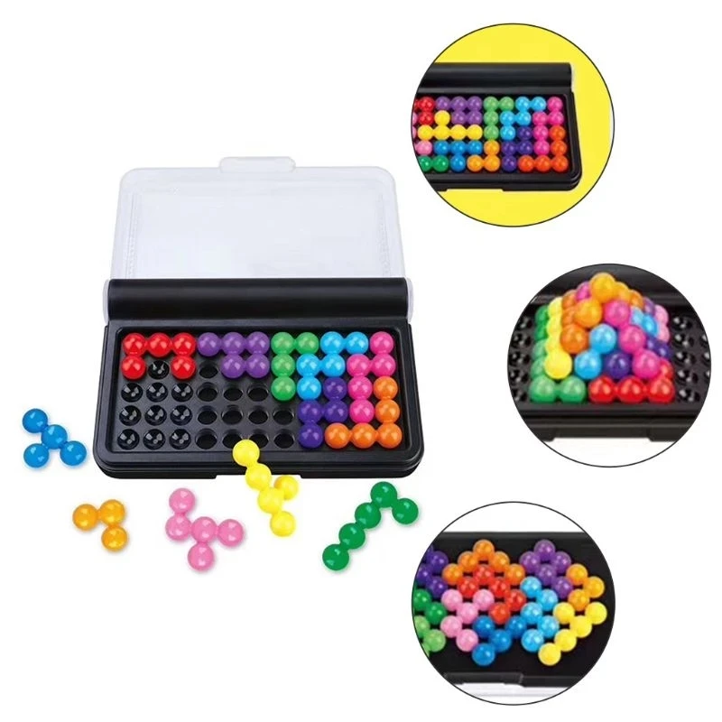 

2.Classic Puzzle Pyramid Smart Games IQ Puzzler Challenge Educational Toys Game with Solution Logical Toys Kids Gift for Ages 6