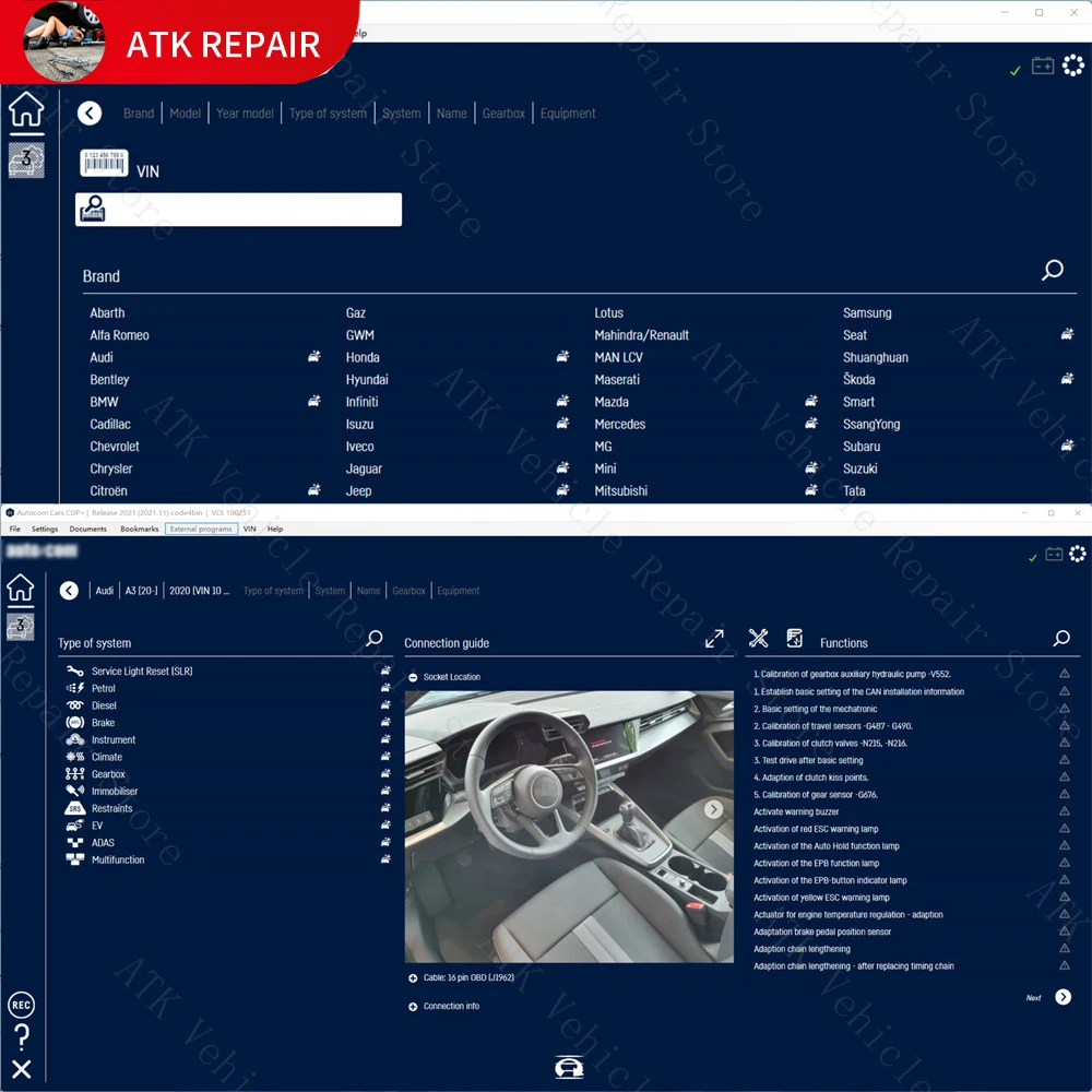 Auto-com V2021.11 DS150 Del-phi Диагностика автомобильных неполадок 2024 Адаптер OBD2 Сканер Кодер