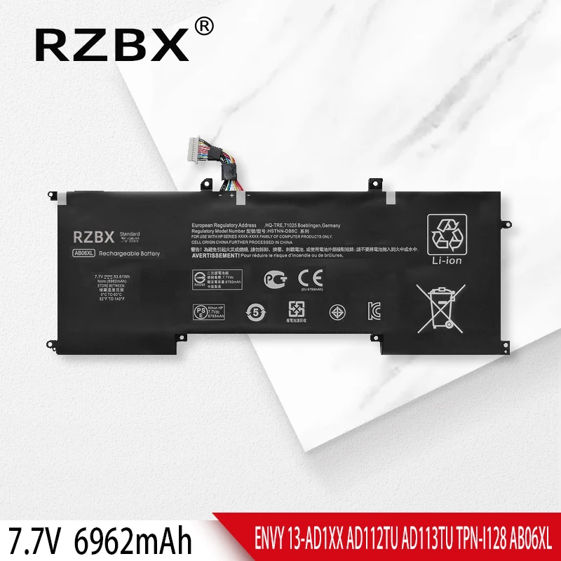 

RZBX New AB06XL Laptop Battery for HP ENVY 13-AD021TU AD022TU AD023/024/025/026/027/028/038TU AD107TU AD109/110/111/112/113TU