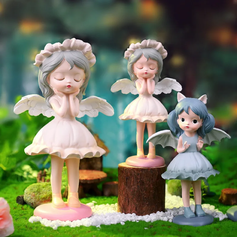 

Мультяшные демоны и ангелы Φ креативные подарки на день рождения ручной работы ТВ-кабинет крыльцо домашнее настольное украшение комнаты