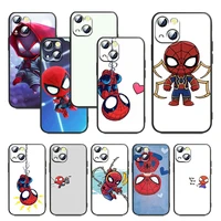 cute spiderman for apple iphone 11 12 13 max mini 5 6 7 8 x xr xs pro plus black luxury silicone soft cover funda phone case