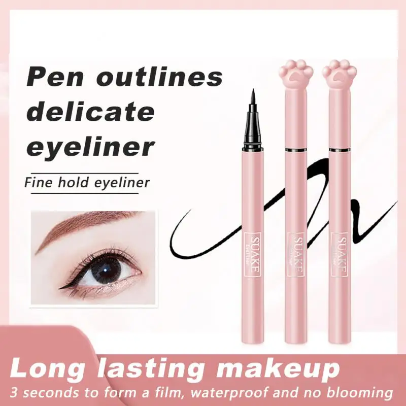 

New Black Liquid Eyeliner Makeup Pen Waterproof Long-lasting Eye Liner Not Easy To Smudge Cat's Claw Pen Korean Cosmetics