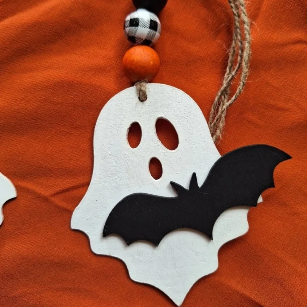 Хэллоуин подвесное украшение бирка милый призрак деревянный подвесной кулон