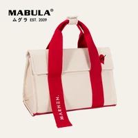 mabula canvas multi pockets large capacity totes casual colorful women top handle handbags simple design crossbody bags satchels