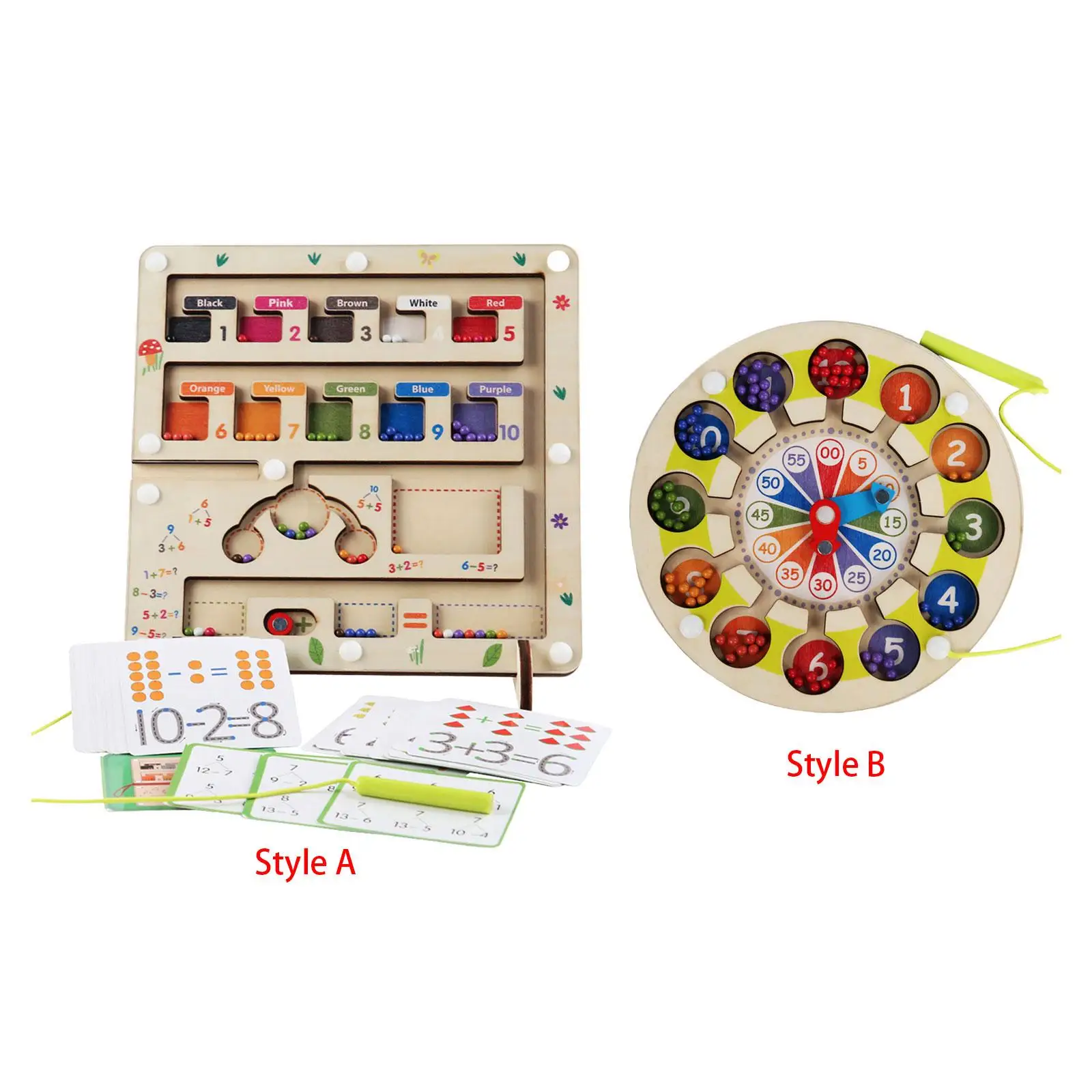 

Toddlers Activities Counting Matching Games Math Counting Magnetic Color and Number Maze Montessori for 3-5 Years Old Boys Girls