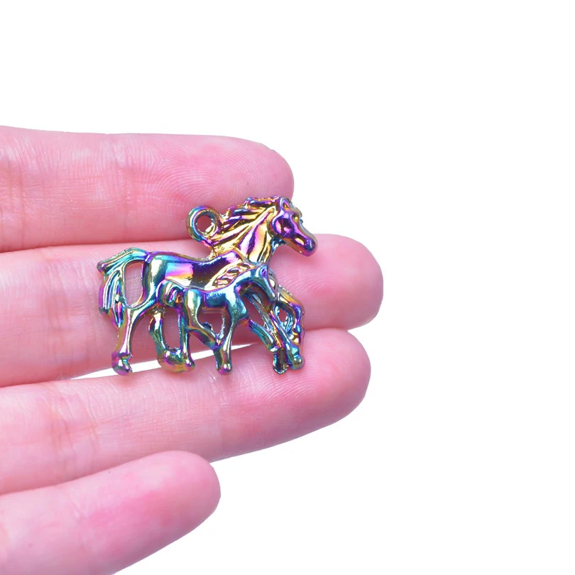 

WZNB Alloy Fierce Horse Charms for Jewelry Making Earring Pendant Bracelet Necklace Accessories Craft Diy Material
