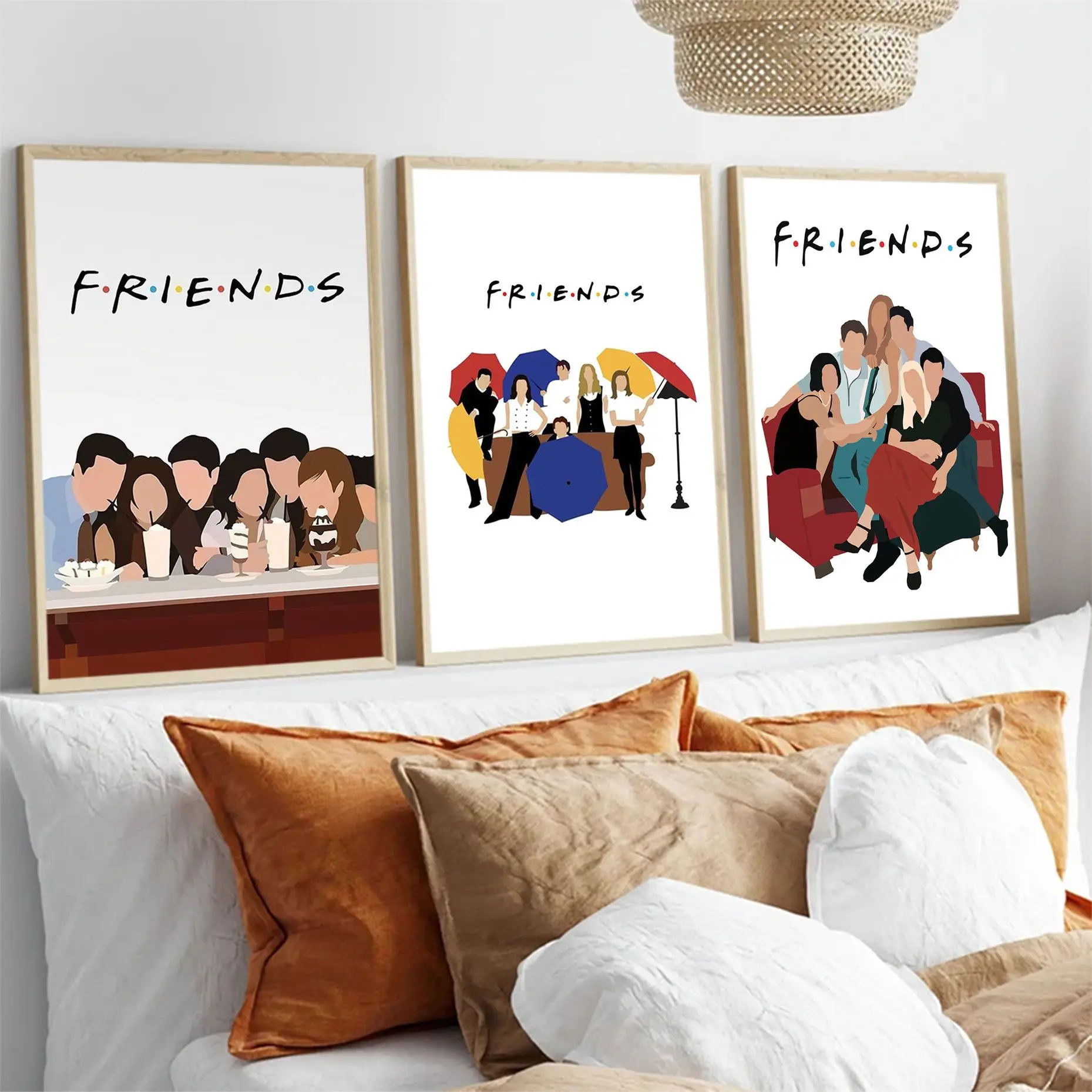 

Friends Classic TV Show Classic Movie Posters Decoracion Painting Wall Art White Kraft Paper Home Decor