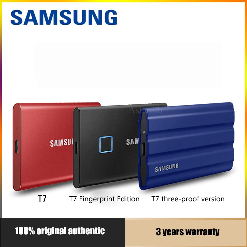 

SAMSUNG Portable SSD T7 Shield USB 3.2 Type C 1TB 2TB Solid State Drive Compatible with PC Mac Android Device Gaming Console