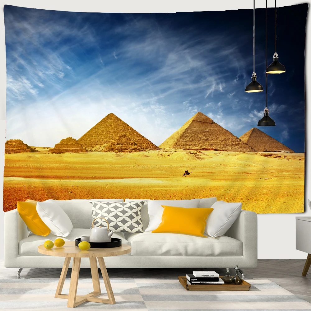 

Sacred pyramid tapestry wall hanging Egypt Travel Star art wall hanging living room tapestry family dormitory home decoration