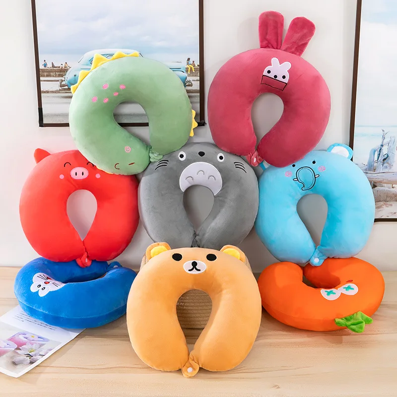 

Creative U-shaped Pillow Cartoon Animal Bear Cat Shape Adult BabyTravel Neck Pillow Car Seat Office Plane Sleeping Pad