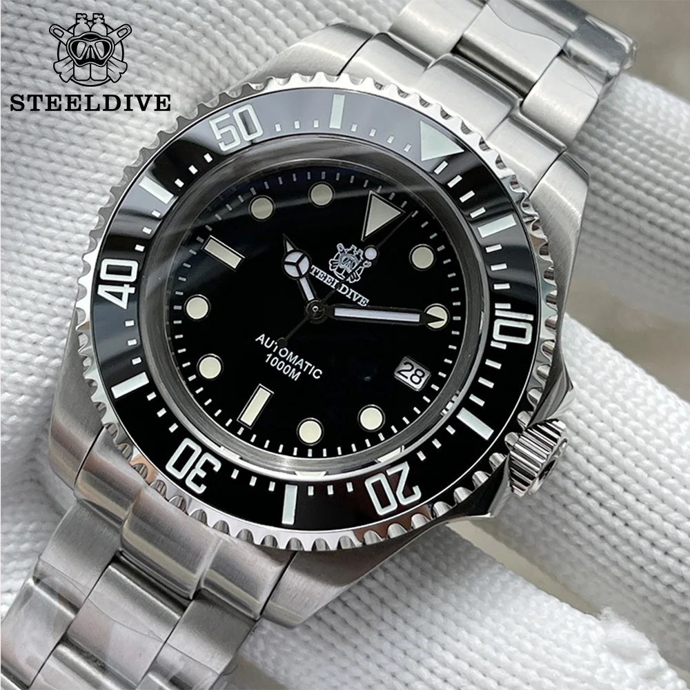 

STEELDIVE SD1964 Big Water Ghost Men's Diving Mechanical Watch Swiss Luminous 10Bar Waterproof Japan NH35 Luxury Watch Reloj
