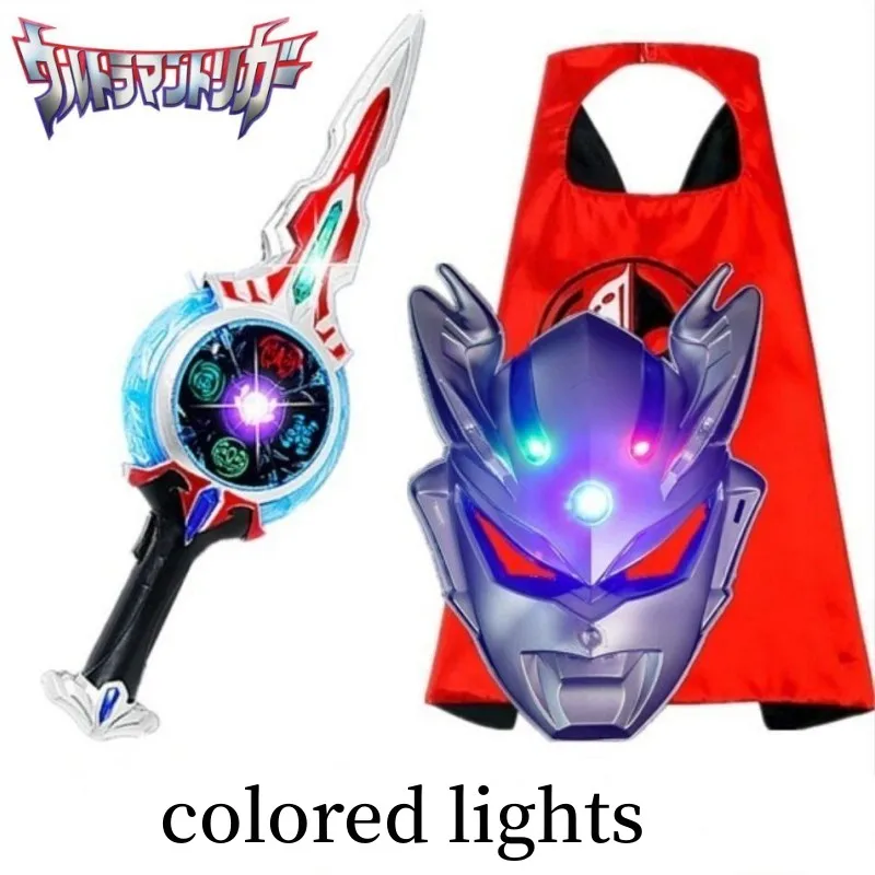 

Ultraman anime peripheral mask transformation suit Rob Geed Selo Orb Tiga luminous piece pass children boys and girls toys new